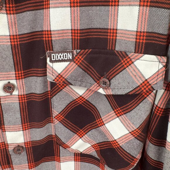 Dixxon Brown/Red Plaid Long Sleeve Flannel Shirt Mens 2XT D-Tech Proprietary - Picture 2 of 6